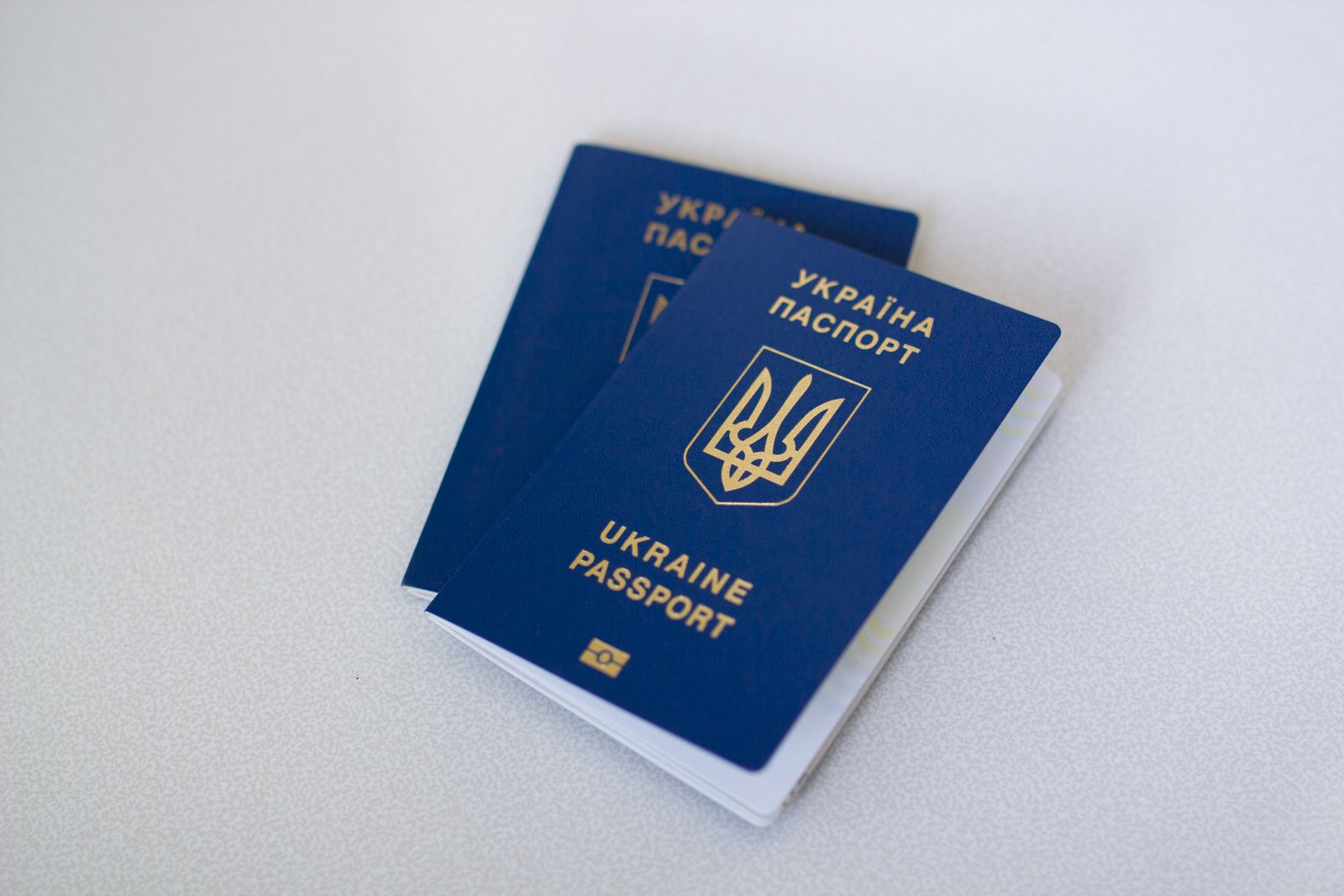 Passports on a table